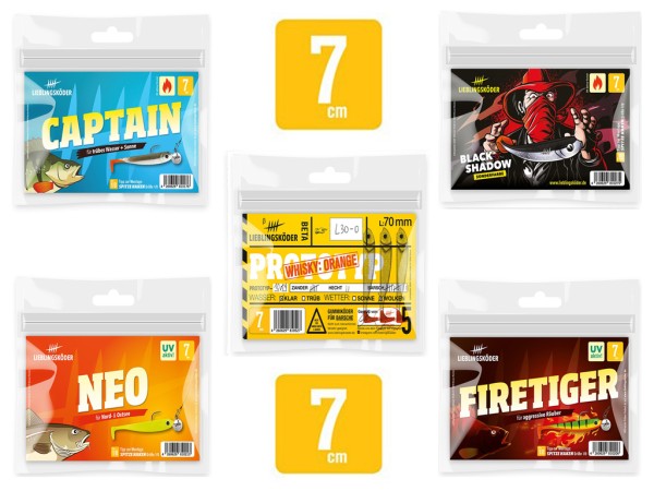 Lieblingsköder Sparpaket 7 cm Köder - 5 für 4 Frühjahrsangebot !!!