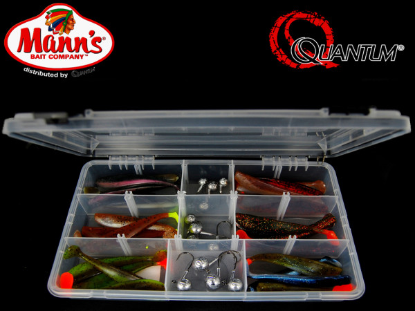 Quantum - Q Paddler Köderbox 10 cm klares Wasser incl. Jigköpfe - Komplettbox