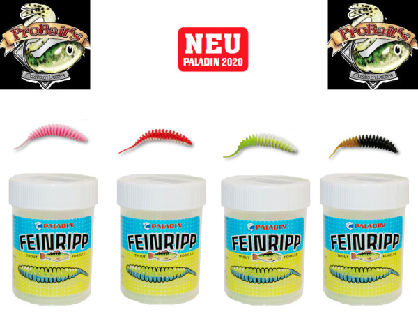 Pro Baits Feinripp - Set 6,5 cm Bubble Gum - UL Top Köder - Forelle - Barsch