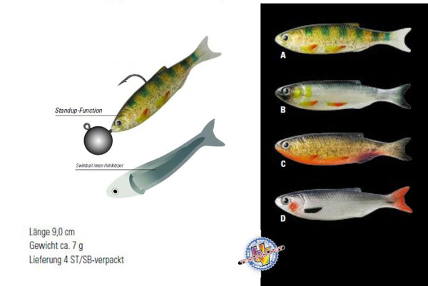 Realistic ,Flappy Fish" 9 cm