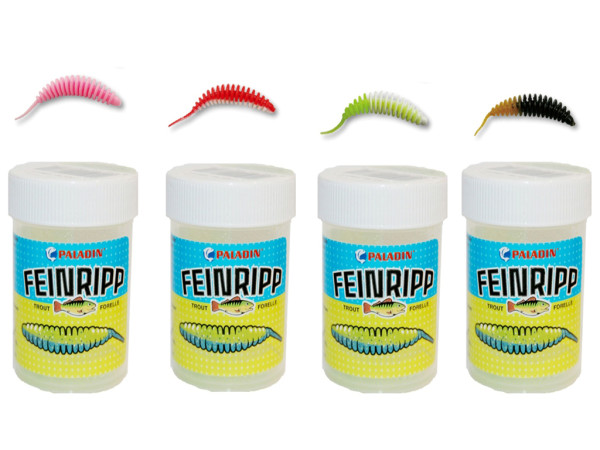 Pro Baits Feinripp - Set 6,5 cm Bubble Gum - UL Top Köder - Forelle - Barsch