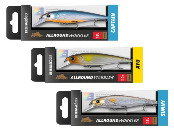 Allroundwobbler Set - Lieblingsköder - 3 er Set - Klares Wasser
