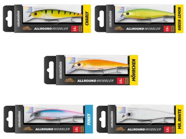 Allroundwobbler Set - Lieblingsköder - 5 er Set trübes Wasser