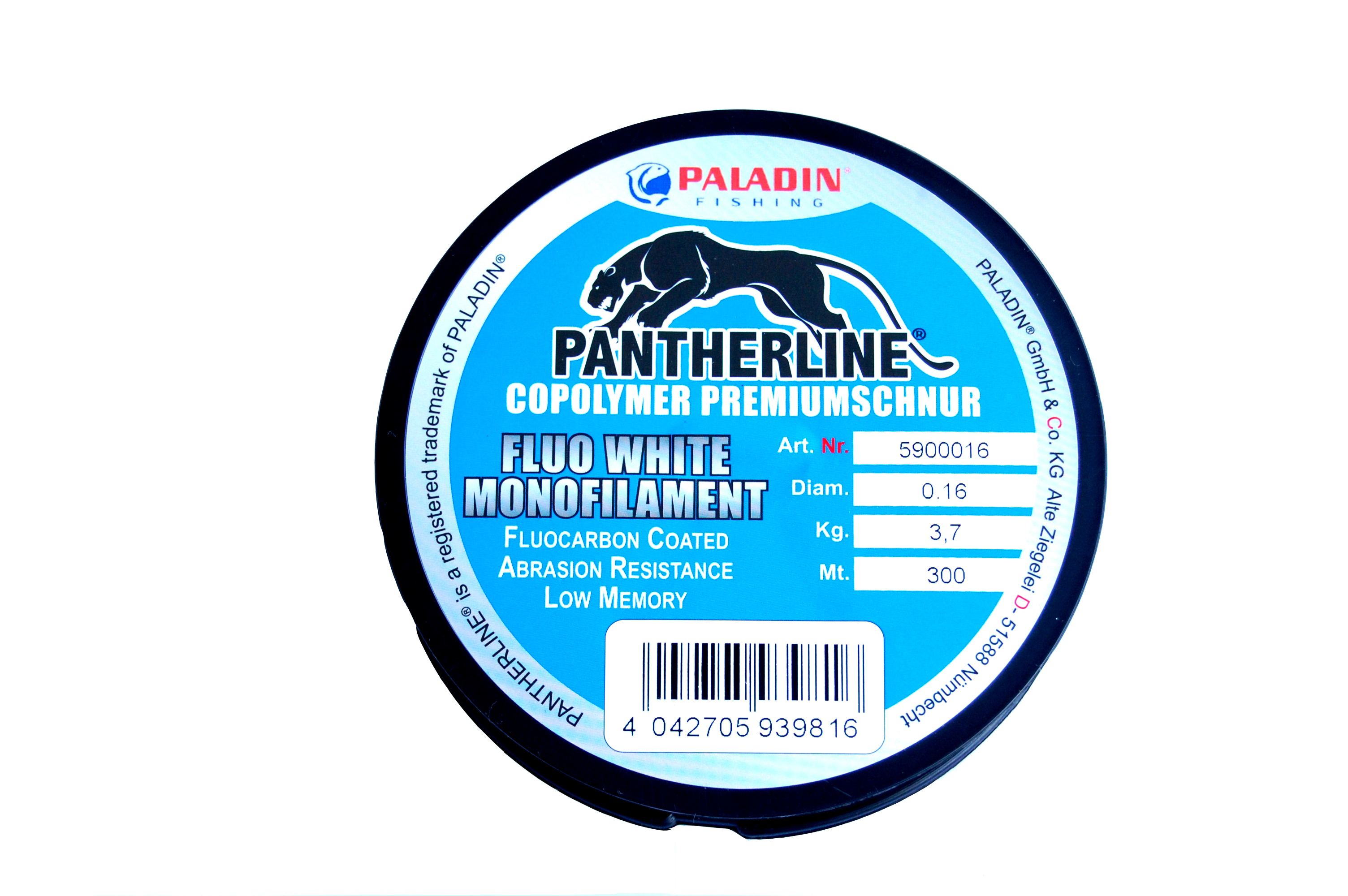 PANTHERLINE Premium Angelschnur in Profiqualität monofil Copolymer Schwarz 