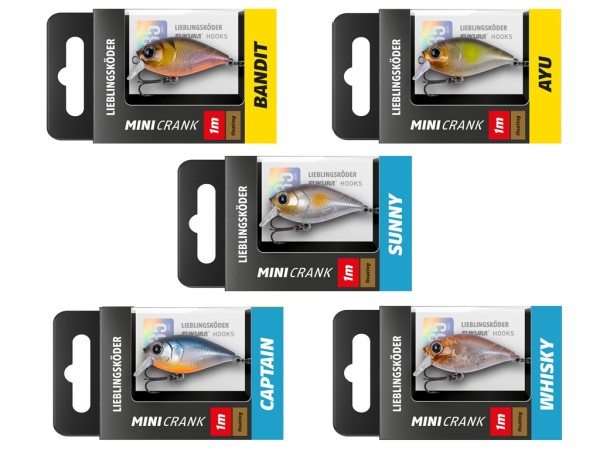 Mini Crank Set - Lieblingsköder - 5 er Set - Klares Wasser