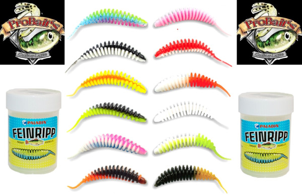 Pro Baits Feinripp 5 cm - alle Farben - UL Köder - Barsch - Forelle