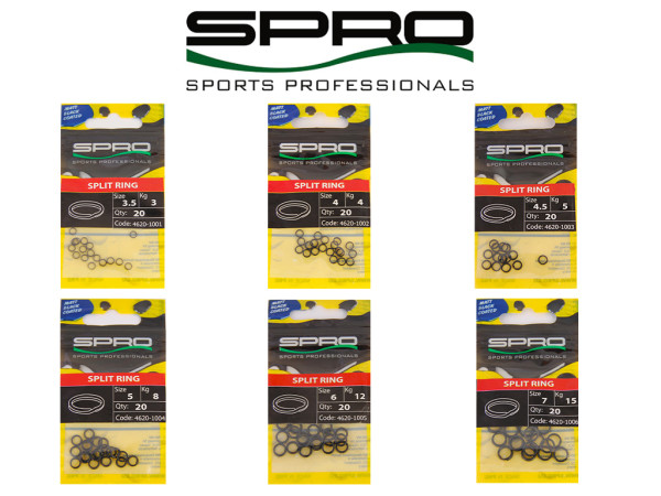 Spro - Matte Black Split Ring - Sprengring 3 bis 25 Kg
