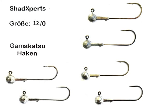 SHADXPERTS - JIGS mit Gamakatsu Haken - Größe 12/0