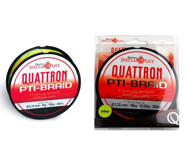 Quattron PTI Braid 300 m 0,25 mm - gelb