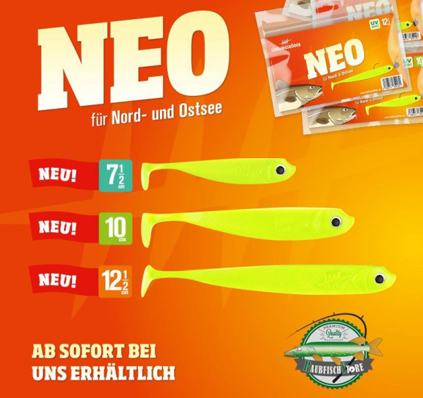 Lieblingsköder Neo - 7,5 - 20 cm - Süß & Salzwasser Köder - UV aktiv