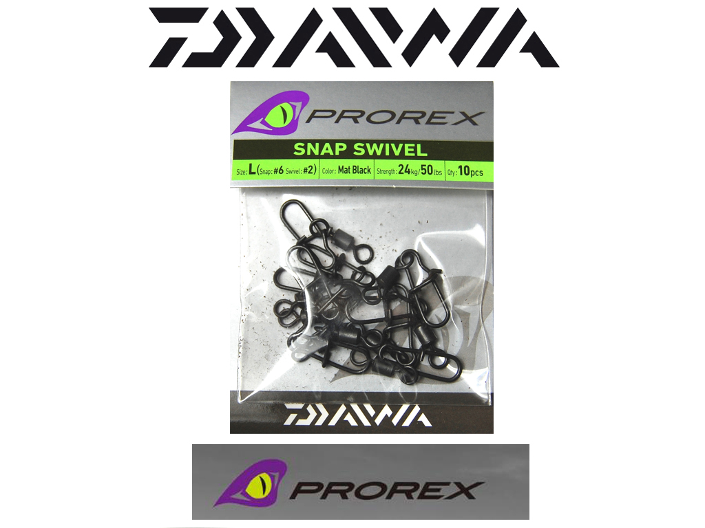 XL Prorex Snap matt-black Gr.4-32kg 10 Stück Daiwa